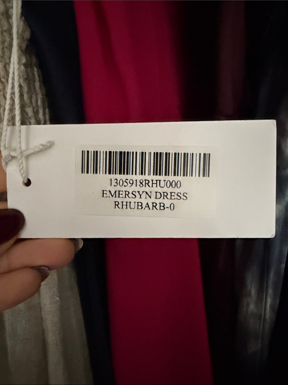 Reformation NWT Rhubarb Emersyn Dress Size 0 - Picture 8 of 8